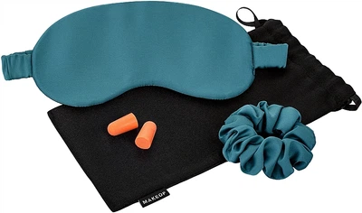 Набір для сну смарагдовий у подарунковому чохлі "Relax Time" - MAKEUP Gift Set Green Sleep Mask, Scrunchie, Ear Plugs (1022545-27234036)