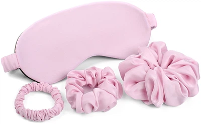 Набор аксессуаров подарочный, розовый "Sensual" - MAKEUP Gift Set Pink Sleep Mask, Scrunchies (1221964-29584282)