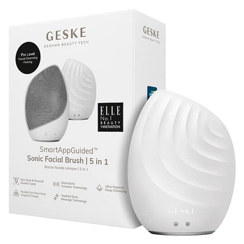 Електронна звукова щітка для обличчя, біла - Geske Onic Facial Brush 5 In 1 (1447682-27237108)