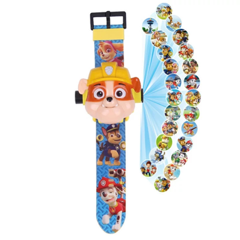 Часы детские наручные Paw Patrol проекционные Крепыш желтые