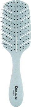 Щетка для волос массажная, 10-рядная, голубая - Hairway Eco Corn (790235-27805769)