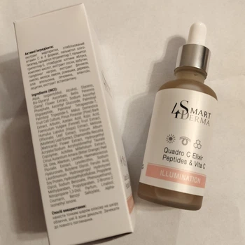 Мультипептидный эликсир с витамином C Smart4Derma Illumination QUADRO C ELIXIR PEPTIDES & VITA C 50мл
