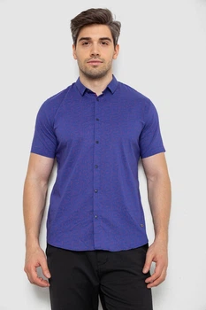Сорочка чоловіча с принтом, колір фіолетовий, 214R6917-11, XXL