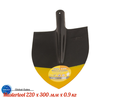 Лопата штикова Mastertool 220 x 300 мм x 0.9 кг чорна (14-6254)