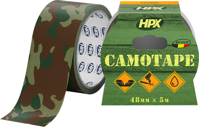 Армована стрічка HPX CAMOTAPE 48 мм х 5 м Камуфляжна (CA4805)