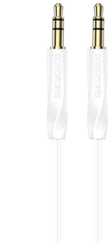 Аудиокабель Borofone BL16 Clear sound AUX audio cable White (6974443389173)
