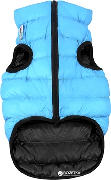 Двостороння курточка для собак Airy Vest для маленьких собак XS 22 Чорно-блакитна (1713)