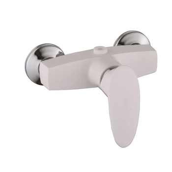 Смеситель для душевой кабины Plamix Cezar-003 SET White (со шлангом, воронкой и кронштейном) (PM066