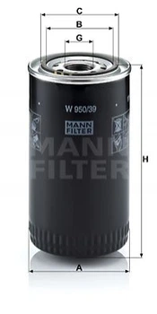 Масляный фильтр MANN W95039 15208LA40B, 15208LA40A