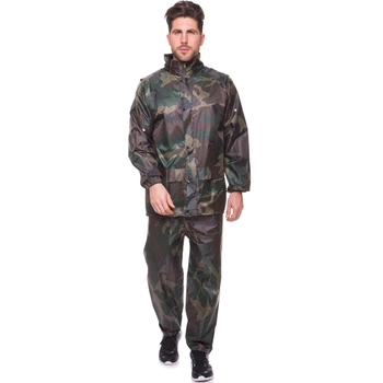 Костюм дощовик розмір 2XL (PVC, PL, Камуфляж Woodland) (118-1_Камуфляж Woodland_2XL)