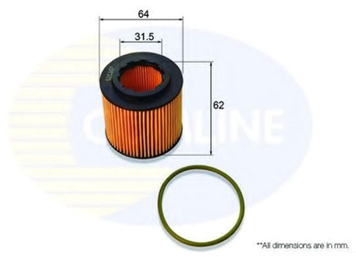 Оливний фільтр Comline Seat, Skoda, VW (аналог WL7318/OX360D) (EOF143)