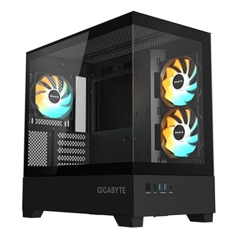 Корпус Gigabyte c201 Panoramic Tempered Glass Black без бп (gb-c201p)