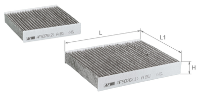 Фильтр салона Alpha Filter CITROEN C3 II-III; C4 Cactus; DS3; PEUGEOT 2008; 207; 208; 1.0-1.6; 09-; угольный (AF5076A)