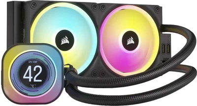 Система водяного охлаждения Corsair iCUE Link H100i LCD RGB Liquid CPU Cooler Black (CW-9061007-WW)