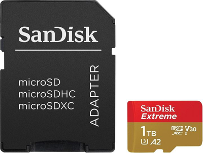 Карта памяти SanDisk 1TB microSD class 10 UHS-I U3 V30 Extreme (SDSQXAV-1T00-GN6MA)