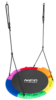 Huśtawka Neo-Sport Bocianie gniazdo Swingo 110 cm XXL Wielokolorowa (5903890617653)