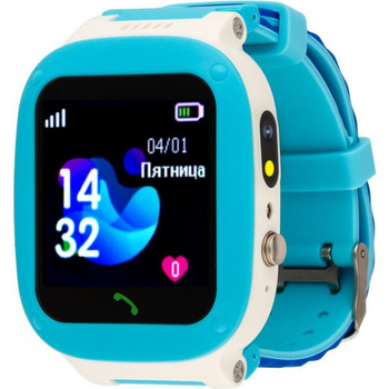 Детские смарт-часы AmiGo GO004 Splashproof Camera+LED Blue