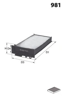 Фильтр салона Mecafilter ELR7153 Mecafilter (ELR7153)