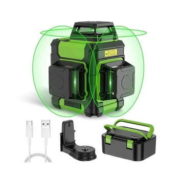 Профессиональный лазерный уровень Huepar 3D Green HM03CG в пластиковом кейсе