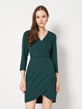 Сукня міні осіння жіноча Mohito 0065U-79X 32 Темно-зелена (5905035445169)