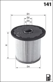 Фильтр топливный Mecafilter ELG5435 Mecafilter (ELG5435)
