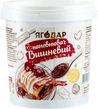 Начинка термостабильная YAGODAR Вишневая с кусочками ягод 500 г (2248386889)