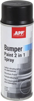Фарба аерозольна (APP) Bumper Paint Чорний мат для пластику структурна 400мл 020811