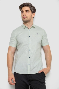 Рубашка мужская с коротким рукавом, цвет оливковый, 214R6917-13, AGER, размер XL: XXL