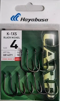 Крючок на карпа, амура, толстолобика Hayabusa K-1XS BN №4 (10шт)
