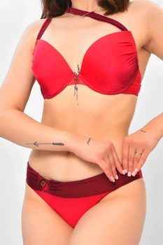 Купальник женский бордового цвета hunkemoller размер 75F/S (203582)