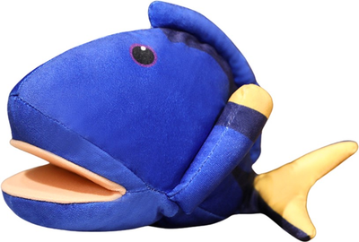 Лялька на руку Lean Toys Рибка Блакитна 25 см 16407 (5905679079171)