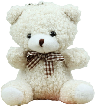 Maskotka-brelok Lean Toys Miś Biały 8 cm 22497 (5905991048534)