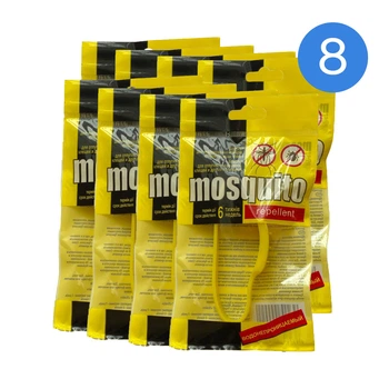 Браслет с репеллентом от комаров и клещей Mosquito Repellent, Yellow НАБОР 8 шт