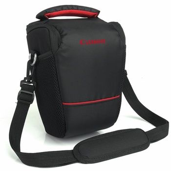 Сумка для фотоаппарата Canon EOS, противоударный чехол Кэнон Черный /красный ( код: IBF061BR )