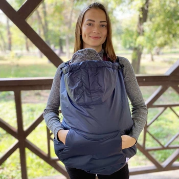 Слінгонакидка для ерго рюкзака Coolbabka 2 в 1 синя