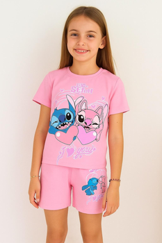 Костюм (футболка, шорти) Ліло та Стітч ( Lilo & Stitch ) 98/104 см Рожевий LILO300525