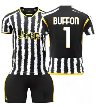 Форма футбольна дитяча Buffon (Буффон) 1 Juventus (Ювентус), сезон 24/25, 26 розмір, ріст 140-145 см, чорно-біла з жовтим