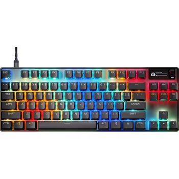 Клавиатура беспроводная SteelSeries Apex Pro TKL Wireless Gen 3 UA, 2.4 ГГц + Bluetooth + USB, OLED, RGB Черная (64871)