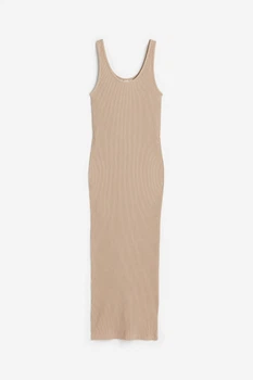 Платье H&M M бежевый 1071073084