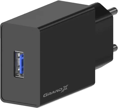 Сетевое зарядное устройство Grand-X CH-03B USB 5V 2.1A с защитой от перегрузки