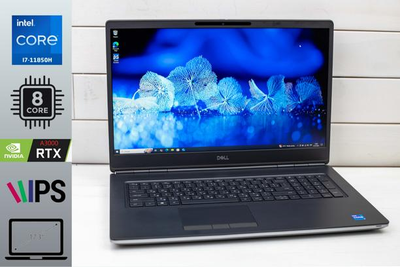 Ноутбук Dell Precision 7760 / i7-11850H / 8 ЯДЕР / 16RAM / 256SSD / RTX A3000 / 17,3” Б/В