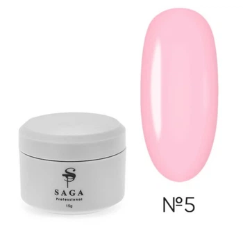 Гель для наращивания SAGA Professional Builder Gel Pastel Color 05 нежно-розовый, 15 мл