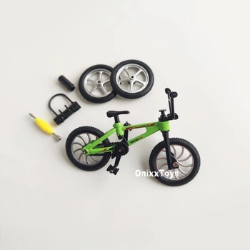 Пальчиковый велосипед BMX Donbful Металлический Фингербайк со сменными колесами Skatepark Fingerbike (Зеленый)