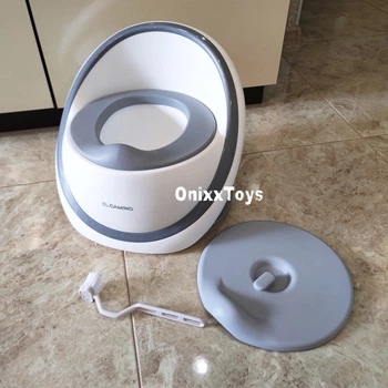 Горшок детский El Camino с мягким сиденьем Съемный резервуар Крышка EGG POTTY Детский унитаз (Серый)