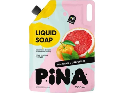 Мило рідке PINA 1,5л дой-пак Mandarin and grapefruit