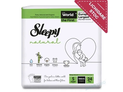 Підгузки дитячі SLEEPY №5 24шт SLEEPY "Natural" Junior-5 (11-18кг)