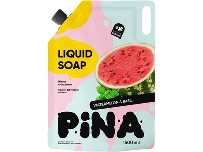 Мило рідке PINA 1,5л дой-пак Watermelon and basil