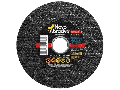 Диск вiдрiзний по металу NovoAbrasive 125мм х 1,2мм х 22,23мммм Extreme 41
