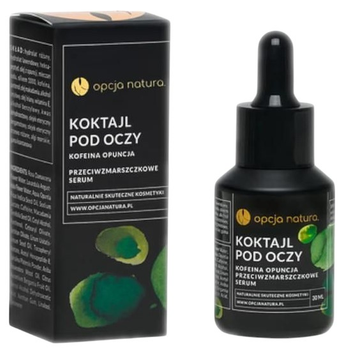 Сироватка для шкіри навколо очей Opcja Natura Коктейль Caffeine Opuntia проти зморшок 30 мл (5903766418308)