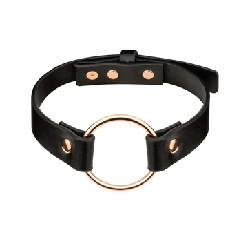 Чокер з кільцем чорного кольору Rosy Gold Choker